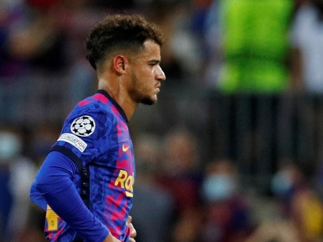 FC Barcelona's Philippe Coutinho pictured on September 14, 2021