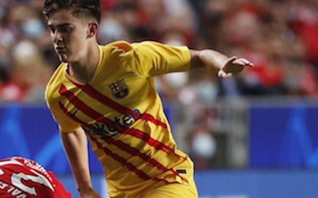 Barcelona’s Gavi taken to hospital after suffering head injury