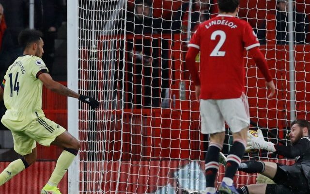 Pierre-Emerick Aubameyang bemoans wasted chance in Manchester United loss