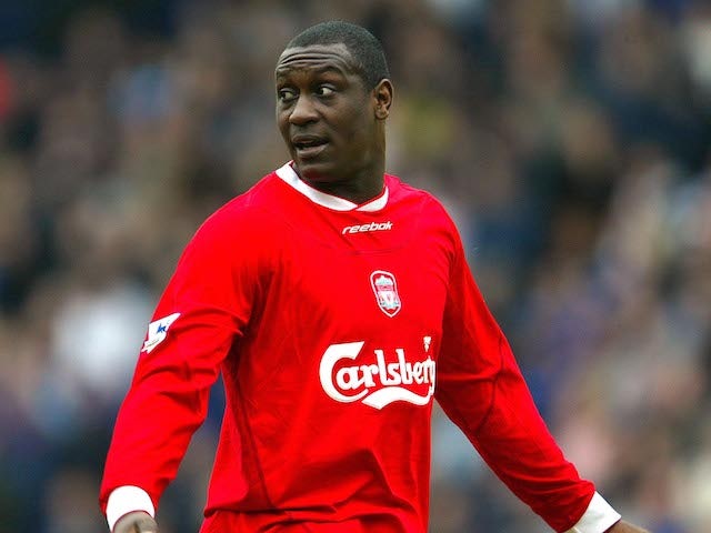 Emile Heskey pictured for Liverpool in March 2004