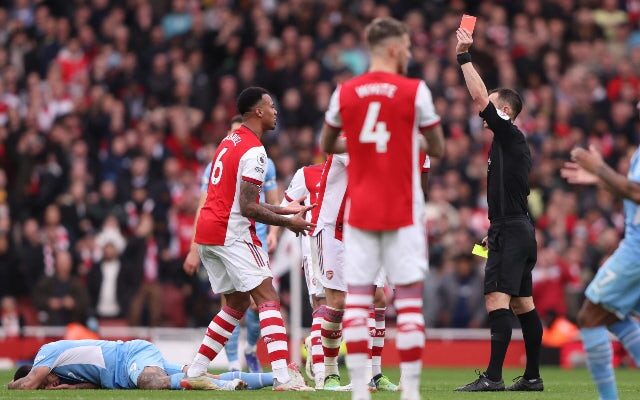Arsenal hit unwanted red card milestone against Manchester City