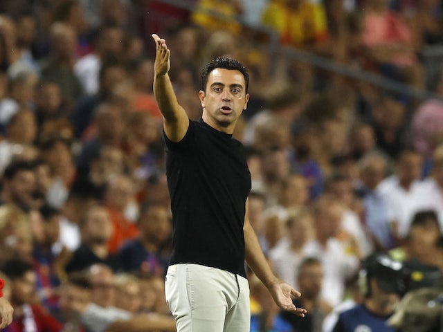 Barcelona boss Xavi on August 13, 2022