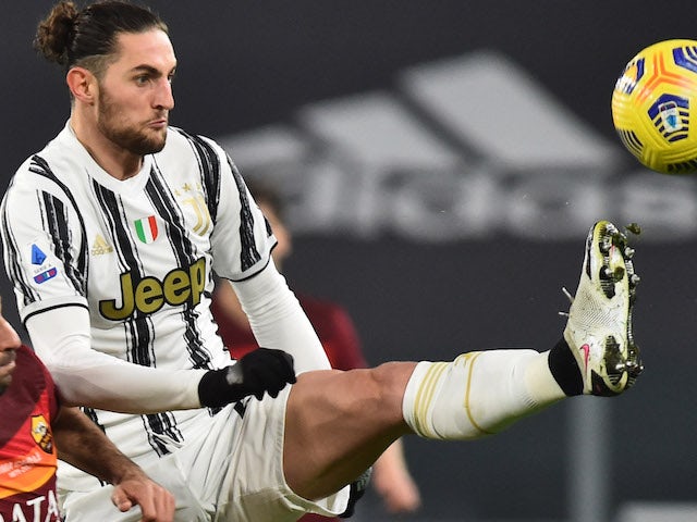 Adrien Rabiot in action for Juventus on February 6, 2021