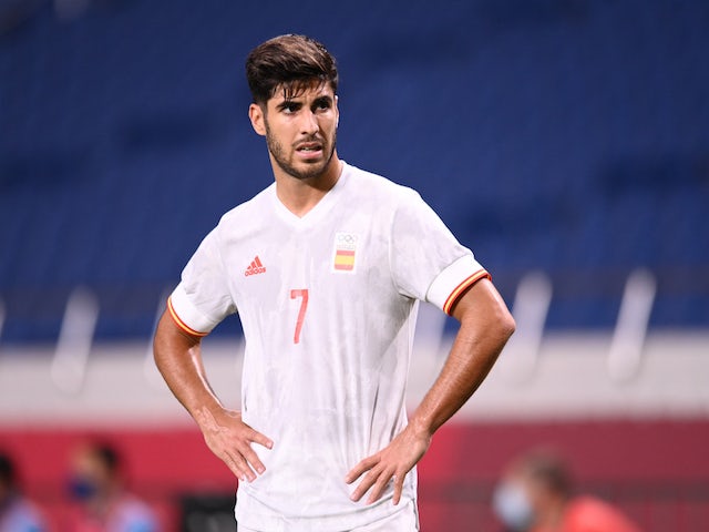 Marco Asensio pictured in action for Spain in August 2021