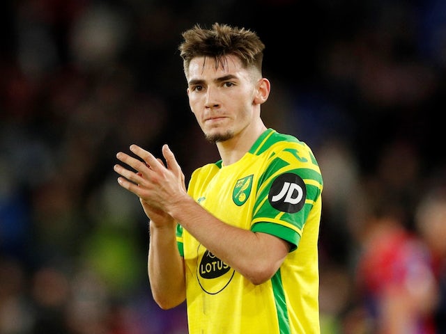 Norwich City's Billy Gilmour applauds the fans after the match, December 28, 2021