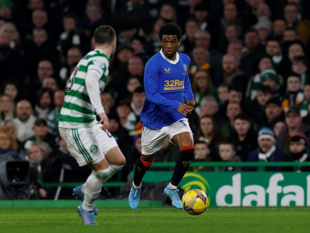 Rangers' Amad Diallo in action against Celtic on February 2, 2022
