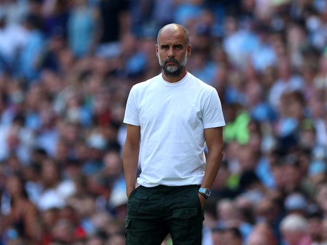 Manchester City manager Pep Guardiola pictured on August 13, 2022
