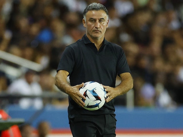 Paris Saint-Germain coach Christophe Galtier on August 28, 2022