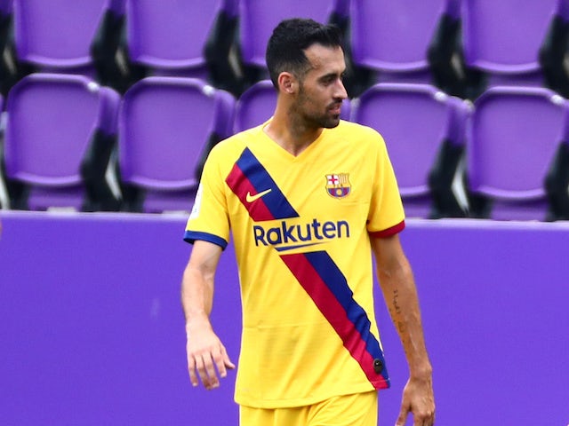 Barcelona midfielder Sergio Busquets pictured in July 2020