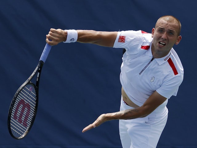 Dan Evans in action at the Washington Open on August 2, 2022