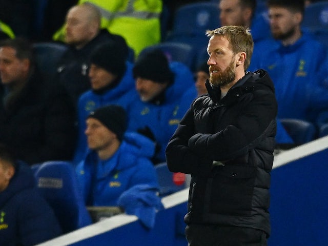 Brighton & Hove Albion manager Graham Potter reacts on March 16, 2022