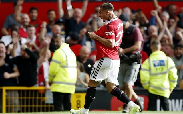 Watch: Antony scores on Manchester United debut
