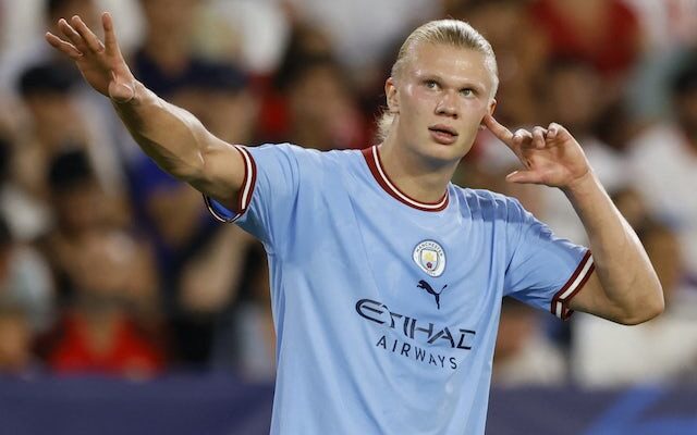 Watch: Erling Braut Haaland scores on Champions League debut for Manchester City