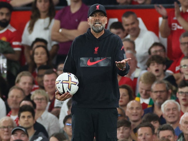 Liverpool manager Jurgen Klopp on August 22, 2022