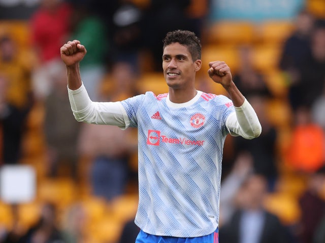 Raphael Varane in action for Manchester United on August 29, 2021