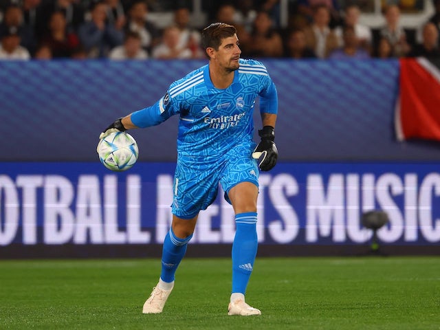 Thibaut Courtois in action for Real Madrid on August 10, 2022