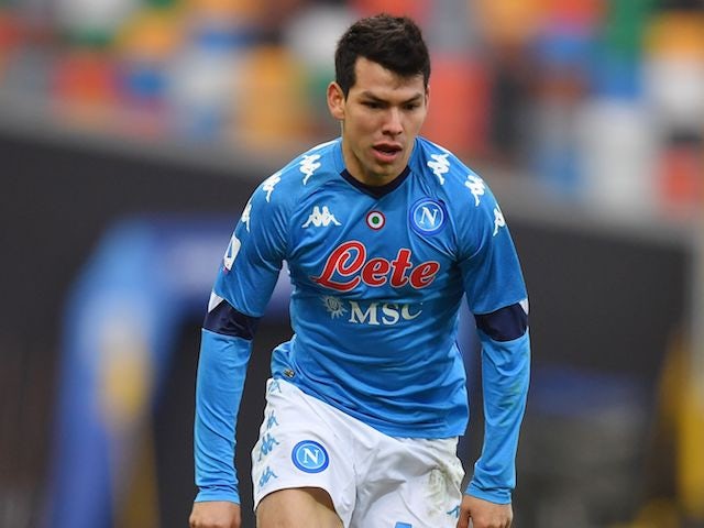 Napoli's Hirving Lozano pictured on January 10, 2021