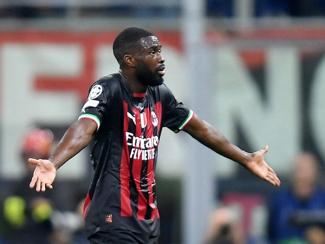 AC Milan's Fikayo Tomori sees red on October 11, 2022