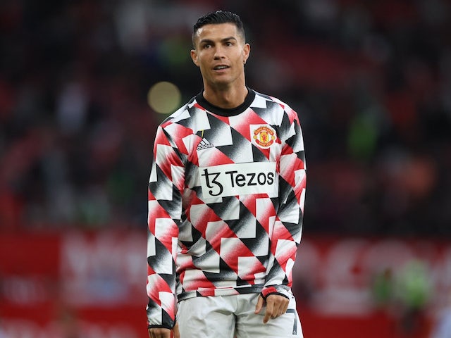 Manchester United's Cristiano Ronaldo during the warm-up on August 22, 2022
