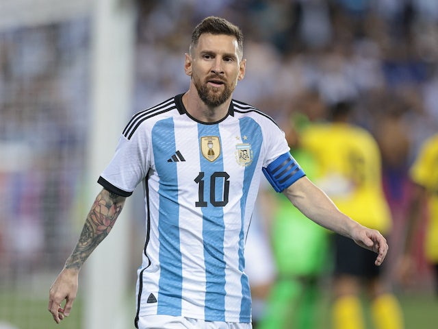 Lionel Messi in action for Argentina on September 27, 2022