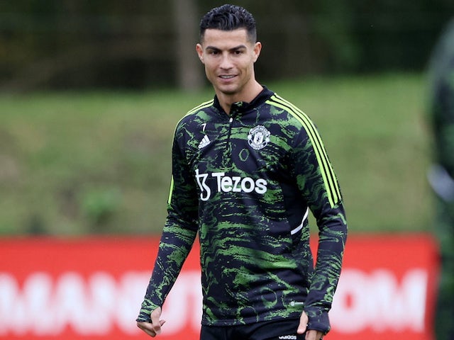 Cristiano Ronaldo in Manchester United training on October 12, 2022