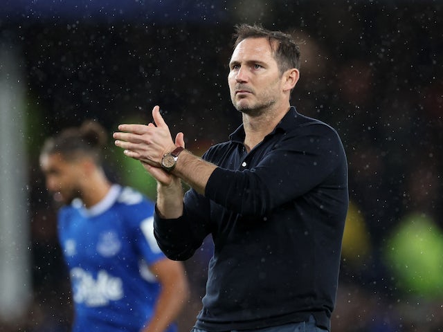 Everton manager Frank Lampard after defeat to Manchester United on October 9, 2022.