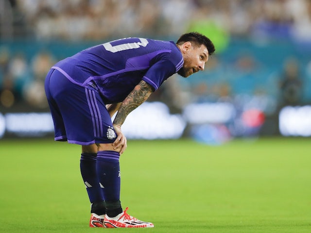 Lionel Messi in action for Argentina on September 23, 2022