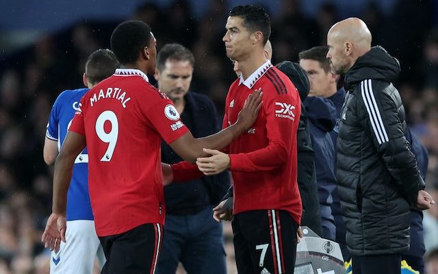 Manchester United suffer Anthony Martial injury blow against Everton