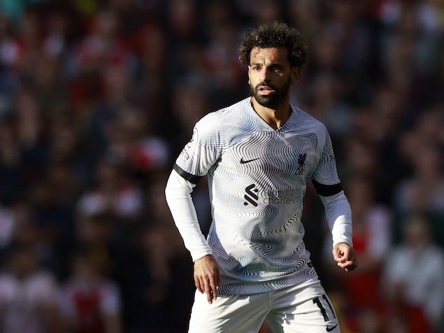 Mohamed Salah in action for Liverpool on October 9, 2022