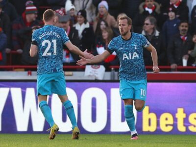 Tottenham come back from two goals down to draw with Brentford